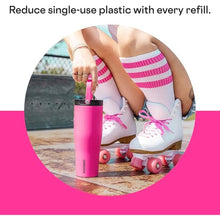 Load image into Gallery viewer, Corkcicle Go Cup XL Insulated Tumbler with Lid and Straw, Dragonfuit, 30 oz – Reusable Water Bottle Keeps Beverages Cold for 12hrs – Cupholder Friendly Tumbler, Leak-Proof Design