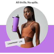 Load image into Gallery viewer, Corkcicle Go Cup XL Insulated Tumbler with Lid and Straw, Varsity Purple, 30 oz – Reusable Water Bottle Keeps Beverages Cold for 12hrs – Cupholder Friendly Tumbler, Leak-Proof Design