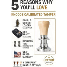 Load image into Gallery viewer, 58 mm Tamper Auto-Leveling and Calibrated Spring Loaded Design Stainless Steel Ripple Base 58mm Espresso Tamper Tool with 20lb / 25lb / 30lbs Replacement Springs