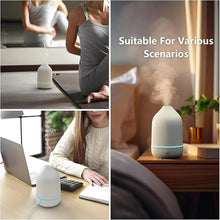 Load image into Gallery viewer, SOICARE Small Essential Oil Diffuser, 100ML Mini Aromatherapy With USB Cable & Adapter, 7 Color Changing USB Powered Aroma Scent for Home/Room/Office/Travel/Gift