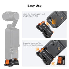 Load image into Gallery viewer, K&F Concept Charging Adapter Base for DJI Osmo Pocket 3, Desktop Type-C Charging Dock Fit Arca-Swiss Standard, with 1/4 Screw Hole/Folding Finger, Aluminum Alloy Bracket