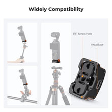 Load image into Gallery viewer, K&F Concept Charging Adapter Base for DJI Osmo Pocket 3, Desktop Type-C Charging Dock Fit Arca-Swiss Standard, with 1/4 Screw Hole/Folding Finger, Aluminum Alloy Bracket