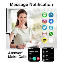 Load image into Gallery viewer, Smart Watch(Answer/Make Calls), 2.01”Smart Watches for Women Men 120+ Sports Modes Fitness Tracker with Blood Pressure/Heart Rate/Sleep Monitor, IP68 Waterproof Activity Tracker for Android and iPhone