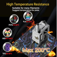 Load image into Gallery viewer, JUUPINE 184x184mm Smooth Holographic Build Plate for Bambu Lab A1 Mini 3D Printer,Double Sided Water Ripples and Silk Texture Flexible Spring Steel Sheet Print Bed for Bambu Lab A1 Mini