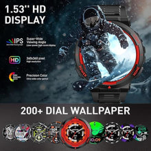 Load image into Gallery viewer, Military Smart Watches for Men (Answer/Make Calls) with LED Flashlight 3ATM Waterproof Smartwatch with 100+ Sports Modes 1.53" Fitness Tracker with Heart Rate Monitor for iPhone Android