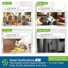 Load image into Gallery viewer, SYMYNELEC 5GHz Security Camera Indoor: 2K Baby Monitor with Phone App - Pet Camera with Speaker for Dog/Cat Owners - AI Motion Detection One-Touch Call Auto Tracking IR Night Vision TF/Cloud Storage