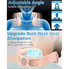Load image into Gallery viewer, DUOLZ Neck AC Air Conditioner,Neck Fan Rechargeable Battery Operated Neck Cooler,Bladless Power Light Weight Noiseless Mobile Shoulder Headband Cooling Face Fan for Travel,Camping,Outdoor,Sports Pink