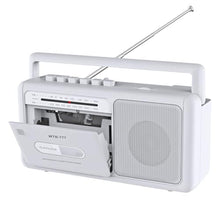 Load image into Gallery viewer, Cassette Tape Player and Tape Cassette Recorder with Bluetooth Boombox, AM/FM Radio, USB, Earphone Jack, Built-in Microphone, DC/AC Powered, Portable Cassette Player Recorder(White)