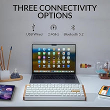 Load image into Gallery viewer, Keychron K2 HE Rapid Trigger Wireless Custom Mechanical Keyboard with Hall Effect Gateron Double-Rail Magnetic Switch, 2.4 GHz QMK Bluetooth 5.2 RGB Compatible with Mac Windows Linux (Aluminum + Wood)