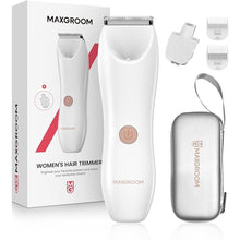 Load image into Gallery viewer, Bikini Trimmer for Women, Maxgroom Electric Razors for Women, Wet/Dry Pubic Hair Trimmer, Ceramic Blades for Intimate Grooming & DIY Styling, Women's Hygiene Shaver