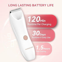 Load image into Gallery viewer, Bikini Trimmer for Women, Maxgroom Electric Razors for Women, Wet/Dry Pubic Hair Trimmer, Ceramic Blades for Intimate Grooming & DIY Styling, Women's Hygiene Shaver