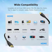 Load image into Gallery viewer, 6.6FT HDMI Cable 5-Pack, Shielded 4K HDMI Cord, Gold-Plated HDMI to HDMI Cable 120Hz ARC&CL3 Rated, HDCP 2.2, 3D HDR| for Docking Station, PC,Monitor, Switch, Splitter, PS5, PS4, Xbox, TV, Soundbar