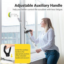 Load image into Gallery viewer, StarVal Electric Spin Scrubber, Cordless Cleaning Brush Shower Scrubber Up to 550 RPM with 9 Replaceable Brush Heads, Bathroom Scrubber Adjustable Extension Handle for Cleaning Bathroom Kitchen(Grey)