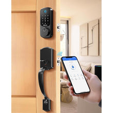 Load image into Gallery viewer, DESLOC B200 Keyless Entry Door Lock with Handle Set, Smart Locks for Front Door, Deadbolt Smart Lock, Front Door Locks Set, Electronic keypad Deadbolt with Handle, 12 Months Battery, IP54