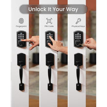 Load image into Gallery viewer, DESLOC A100F Electronic keypad Door Lock with Handle Set, Smart Front Door Locks Set, Keyless Entry Door Lock with Handles, Smart Locks for Front Door, Deadbolt Smart Lock, 12 Months Battery, IP54