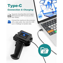 Load image into Gallery viewer, Upgraded Mini Handheld Inkjet Printer with Black Fast-drying Cartridge, M12 Portable Handheld Printer Gun for Text, Date, Time, Barcode, Logo, QR Code, Batch Number On Any Surfaces(0.5 Inch Nozzle)