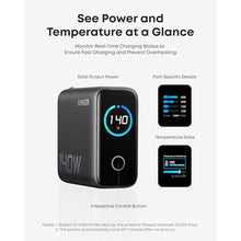 Load image into Gallery viewer, Anker Laptop Charger, 140W MAX USB C Charger, 4-Port Multi-Device Fast Charging, Advanced GaN Power Adapter, Intuitive Touch Controls, for MacBook, iPhone 16 Series, Samsung Galaxy, Pixel, and More