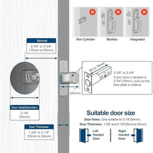 Load image into Gallery viewer, GeekTale Fingerprint Deadbolt, Fingerprint Door Knob, Smart Deadbolt Lock, Smart Door Lock, Twist to Lock&Unlock, Keyless Entry Door Lock with App, for Front Door, Garage, Easy Installation