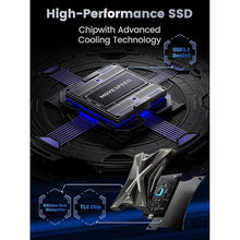 Load image into Gallery viewer, MOVE SPEED Magnetic 2TB Portable External SSD - 2000MB/s USB-C 3.2x2, PS5/PC/Smartphone Compatible Portable Drive, Compact Durable Storage for Gamers & Creators