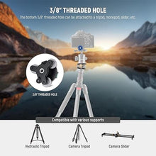 Load image into Gallery viewer, NEEWER Tripod Head Leveling Base Camera Leveler, 3 Axis Wheel Metal Head with Bubble Levels, 3/8" Screw & Thread, +/-9° Precise Angle Adjustment for Macro Panoramic Photography, Max Load 33lb, LP65