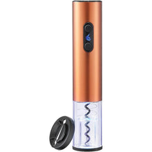 Load image into Gallery viewer, Electric Wine Opener, Battery Operated Wine Opener with Foil Cutter/Indicator Light, Cordless Wine Corkscrew Remover, Automatic Wine Opener for Home(Rose Gold, 4 x AA Batteries Not Included)
