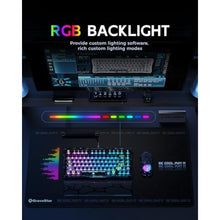 Load image into Gallery viewer, GravaStar Mercury K1 Lite 75% Gaming Keyboard, Gasket Hot Swappable Mechanical Keyboard, Pre-lubed Linear Switches, RGB Backlit - Transparent Black