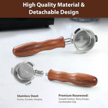 Load image into Gallery viewer, 54mm Bottomless Portafilter - with Filter Basket and Puck Screen, Compatible with Breville Barista Express, Pro, Touch, Bambino Plus, Infuser (880BSS, 870XL, 878BSS, 500BSS, 840XL)