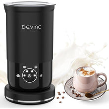 Load image into Gallery viewer, DEVINC Milk Frother, 4-in-1 Milk Frother and Steamer, Hot and Cold Foam Maker and Milk Warmer with Auto Shut-Off, Electric Frother for Coffee, Latte, Cappuccino, Matcha