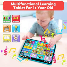 Load image into Gallery viewer, Learning Tablet for Toddlers 1-3 Trilingual Learning Toys with Music & Sound, Montessori Speech Therapy Toys for 1 Year Old Boy Girl Musical Baby Toys 12-18 Months Toddler Toys Age 1-2 2-3 Gifts