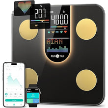 Load image into Gallery viewer, Runstar Scale for Body Weight, Smart Scale with 8-in-1 VA Display, High Precision Bathroom Digital Scale for Body Weight Heart Rate BMI Body Fat 22 Body Composition Sync APP, FSA HSA Eligible