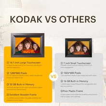 Load image into Gallery viewer, KODAK 10.1 Inch WiFi Digital Picture Frame with 32GB Storage, Electronic Smart Digital Photo Frame 1280x800 IPS Touch Screen, Auto-Rotate, Share Moments Instantly Gifts for Women Mothers Day Christmas