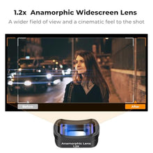 Load image into Gallery viewer, K&F Concept Effect Lens & ND Filter Kit for DJI Osmo Pocket 3, 1.2X Anamorphic Lens+ Wide-Angle Lens+ 10X Macro Lens+ ND8+ND32+ND128, Magnetic Attach/Multi-Coated/Optical Glass