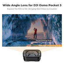 Load image into Gallery viewer, K&F Concept Effect Lens & ND Filter Kit for DJI Osmo Pocket 3, 1.2X Anamorphic Lens+ Wide-Angle Lens+ 10X Macro Lens+ ND8+ND32+ND128, Magnetic Attach/Multi-Coated/Optical Glass