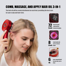 Load image into Gallery viewer, Red Hair Massager, Scalp Massager, Multi-Function Electric Scalp Massage Comb for Hair, Cordless Waterproof Oil Diffuser Massage Comb (Black)