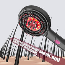 Load image into Gallery viewer, Red Hair Massager, Scalp Massager, Multi-Function Electric Scalp Massage Comb for Hair, Cordless Waterproof Oil Diffuser Massage Comb (Black)