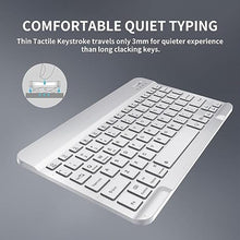 Load image into Gallery viewer, Bluetooth Keyboard & Mouse Combo for iPad - Rechargeable RGB Wireless Set with 7-Color Backlit, Compatible with iPad 10th/9th/8th Gen, iPad Pro/Air/Mini (White).