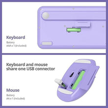 Load image into Gallery viewer, Gradient Purple Wireless Keyboard and Mouse Combo Set, 2.4GHz Retro Typewriter Aesthetic Full Size Cute Keyboard with Number Pad, Home and Office Silent Keyboards (Gradient Purple)