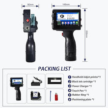 Load image into Gallery viewer, Handheld Inkjet Printer 1 in, E15-1 Portable Inkjet Printer with ER521 Black Ink Cartridge, Handheld Inkjet Printer Gun for Text QR Barcode Batch Number Logo Date Label Printer