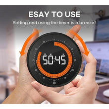 Load image into Gallery viewer, Digital Visual Timer - 60 Min Countdown & Countup, Large Screen for Kids & Seniors, Magnetic & Gym Timer, Classroom Productivity Tool for Autism & ADHD