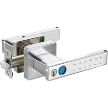 Load image into Gallery viewer, Fingerprint Door Lock, Keypad Door Knob with Handle, Sliver Smart Door knob with Passcode, Keyless Entry Door Lock for Bedrooms, Homes, Apartments, Hotels, Offices