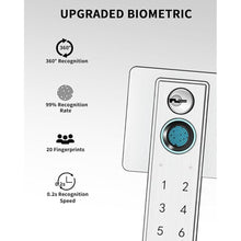 Load image into Gallery viewer, Fingerprint Door Lock, Keypad Door Knob with Handle, Sliver Smart Door knob with Passcode, Keyless Entry Door Lock for Bedrooms, Homes, Apartments, Hotels, Offices