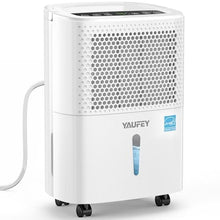 Load image into Gallery viewer, Yaufey 2024 Most Efficient Energy Star Dehumidifier for 2,000 Sq. Ft. Home, Basement and Large Room - Powerful, Quiet with Humidity Control, Timer, Drain Hose and Water Tank