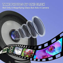 Load image into Gallery viewer, Digital Magnifying Glass, 100X Digital Magnifier with Screen & 8 LED Lights, Kids Handheld Microscope for Jewelers loupe and Coin Collectors (32GB TF Card,Compatible Mac/PC)