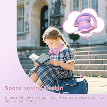 Load image into Gallery viewer, Kids Headphones for School, Upgrade USB C Headphones for Kids, Wired Headphone for Kid, HD Stereo Sound, Foldable Kid Over-Ear Headphone for Boys, Girls, PC, Tablets, Travel-Pure Pink