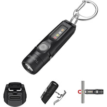 Load image into Gallery viewer, S15Pro Keychain Flashlight,750 High Lumen EDC Pocket Flashlight with Clip,USB C Rechargeable Mini Flashlight with Magnet,Suitable for Hiking, Camping, Repair(Black)