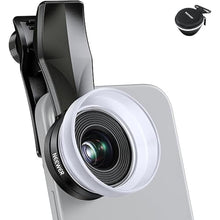 Load image into Gallery viewer, NEEWER 10X Macro Lens with 17mm Thread Clip and Detachable Diffuser Hood, Also for 17mm Threaded Phone Cage/Case/Clamp/Backplate, LS-28 PRO