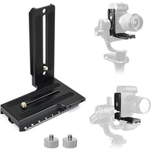 Load image into Gallery viewer, Vertical Mount L Bracket for Zhiyun Weebill-S Crane 2/3S DJI Ronin-S, Quick Release L Vertical Plate with Counterweights for Zhiyun Gimbal Stabilizer