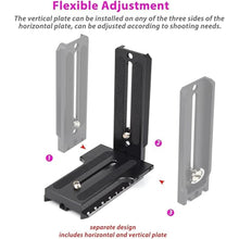 Load image into Gallery viewer, Vertical Mount L Bracket for Zhiyun Weebill-S Crane 2/3S DJI Ronin-S, Quick Release L Vertical Plate with Counterweights for Zhiyun Gimbal Stabilizer