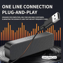 Load image into Gallery viewer, USB Computer Speakers,Pc Speakers for Desktop,Stereo Sound & Enhanced Bass with 3.5mm Aux-in, TF Card Port, Bluetooth Speaker,USB Powered Speakers for Desktop Monitor, PC, Laptop, Tablets