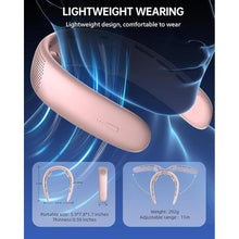 Load image into Gallery viewer, LINFOX Neck Fan,Portable Ultrathin Bladeless Neck Fan,4000mAh Rechargeable Battery Powered,3 Speeds Adjustable,Relaxed Without Feeling,Travel Essentials for Women and Man,Top Holiday Gifts(Pink)